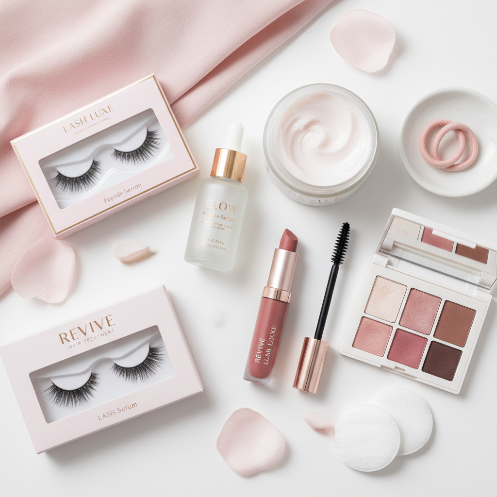 Glow Up Beauty Kit flat lay